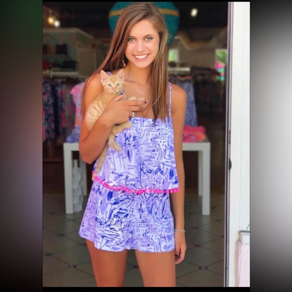 Lilly Pulitzer Pants - Lilly Pulitzer Lilac Verbena Rock the Deck Franni Set - 4